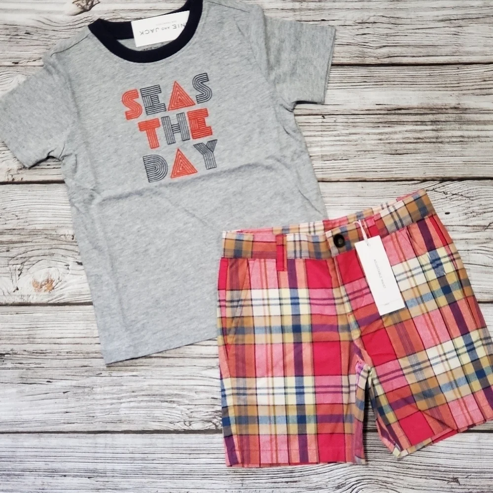 Janie and Jack Nautical Seas the Day Summer Set NWT